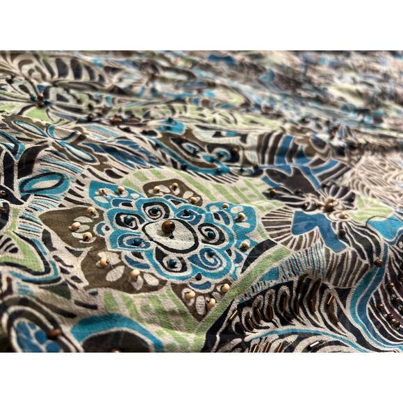 Vintage i.c.e. Beaded Silk Asymmetrical Fairy Dress Size 6 - Picture 5 of 6